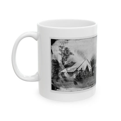 Antietam, Md. Gen. Randolph B. Marcy With Officers And Civilians At Army Of The Potomac Headquarters (U.S. Civil War) White Coffee Mug