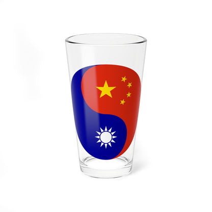 Cross-Strait-flags (China) Pint Glass 16oz