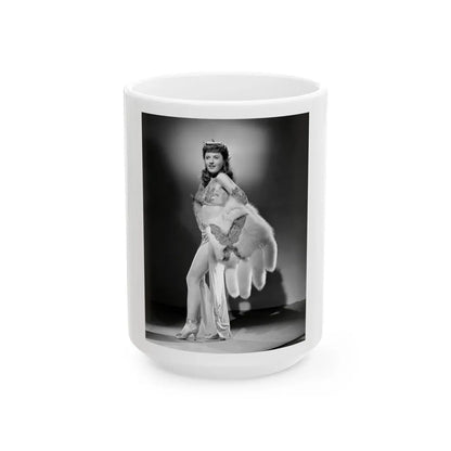 Barbara Stanwyck #190 (Vintage Female Icon) White Coffee Mug-15oz-Go Mug Yourself