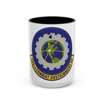 559th Combat Sustainment Squadron (U.S. Air Force) Accent Coffee Mug 15oz Black - Go Mug Yourself
