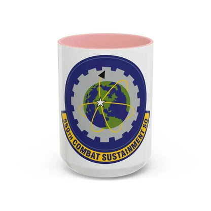 559th Combat Sustainment Squadron (U.S. Air Force) Accent Coffee Mug 15oz Pink - Go Mug Yourself
