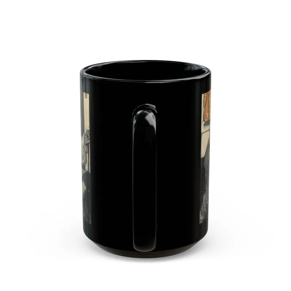 Captain Blood, American Magazine interior illustration - Black Coffee Mug-Go Mug Yourself