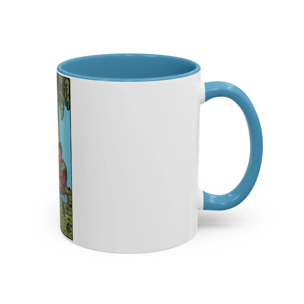 The 4 of Cups (Tarot Card) Accent Coffee Mug-Go Mug Yourself