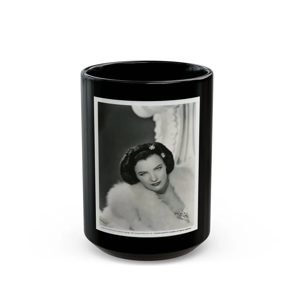 Ella Raines #156 (Vintage Female Icon) Black Coffee Mug-15oz-Go Mug Yourself