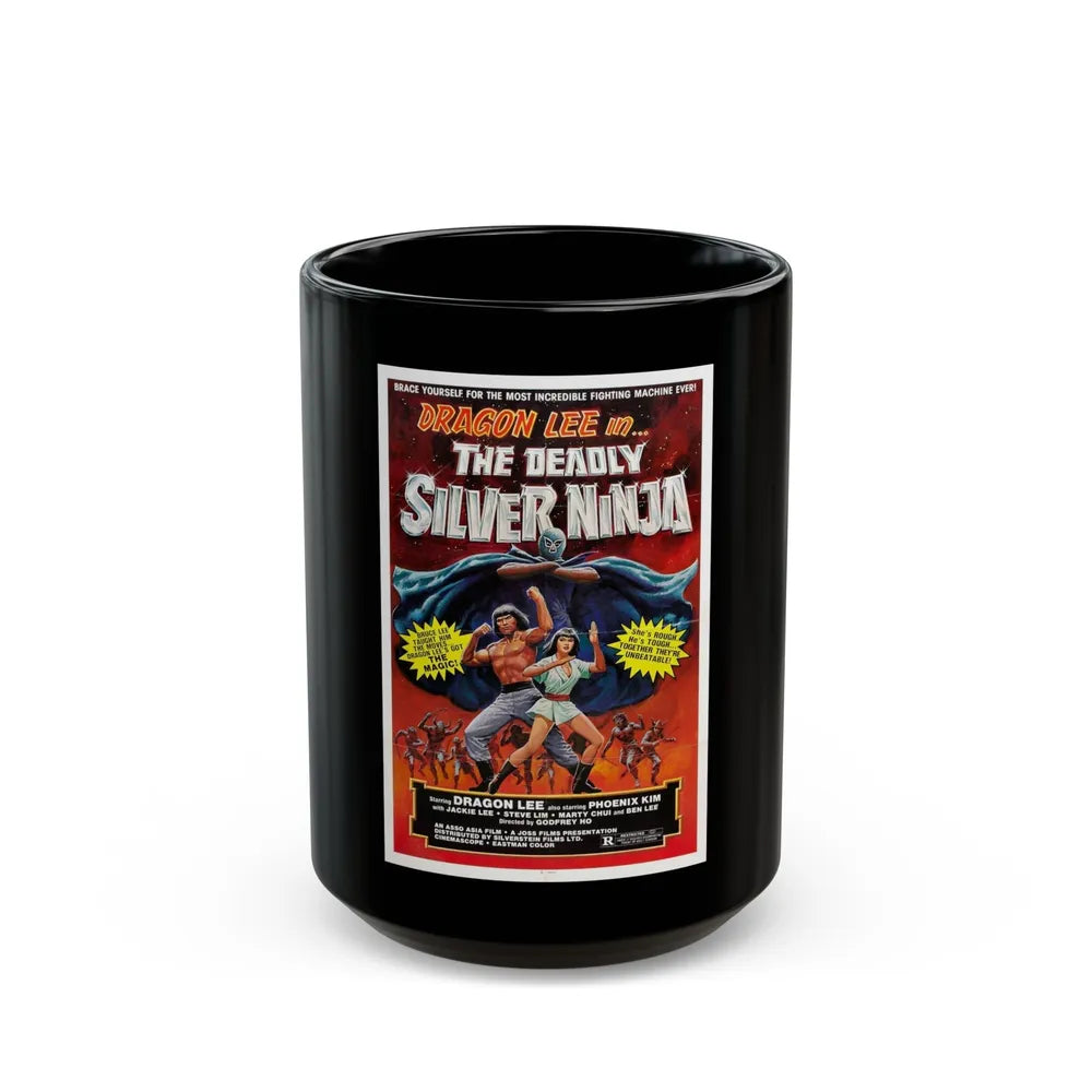 DEADLY SILVER NINJA 1978 Movie Poster - Black Coffee Mug-15oz-Go Mug Yourself