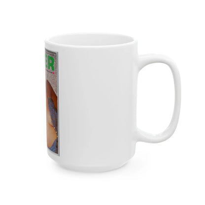 Linda Blair #240 - Mag. Cover Partially Topless (Vintage Female Icon) White Coffee Mug-Go Mug Yourself