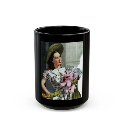 Funny That Way, Woman's Home Companion, January 1948 - Black Coffee Mug-15oz-Go Mug Yourself