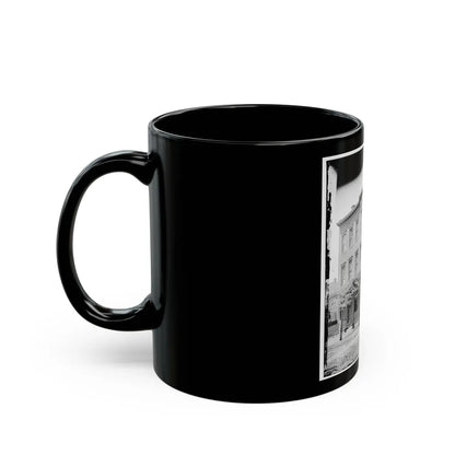 Richmond, Va. New York Newspaper Correspondents' Row (Between 4th And 5th Streets) (U.S. Civil War) Black Coffee Mug-Go Mug Yourself