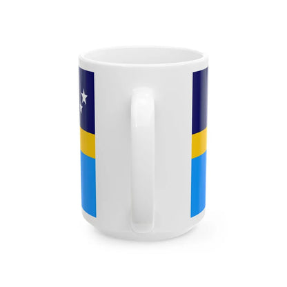 Proposed flag of Antarctica Dave Hamilton - White Coffee Mug-Go Mug Yourself