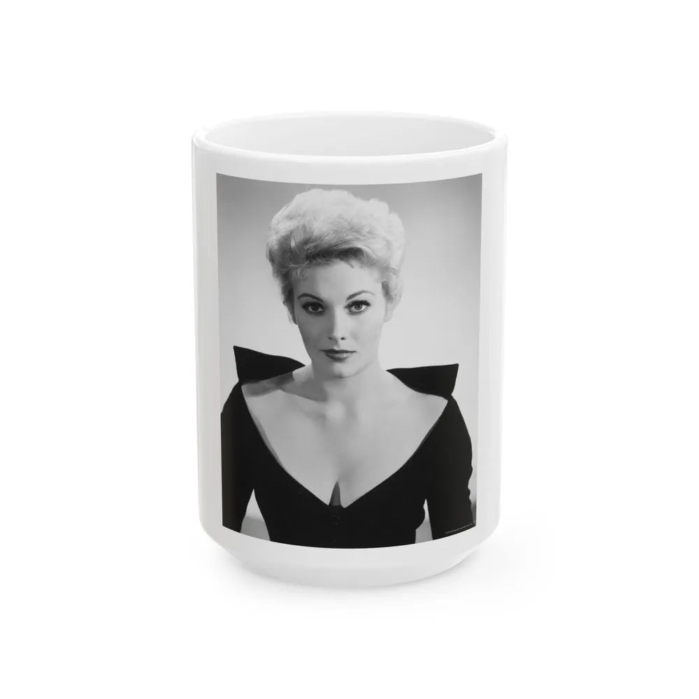 Kim Novak #43 (Vintage Female Icon) White Coffee Mug-15oz-Go Mug Yourself