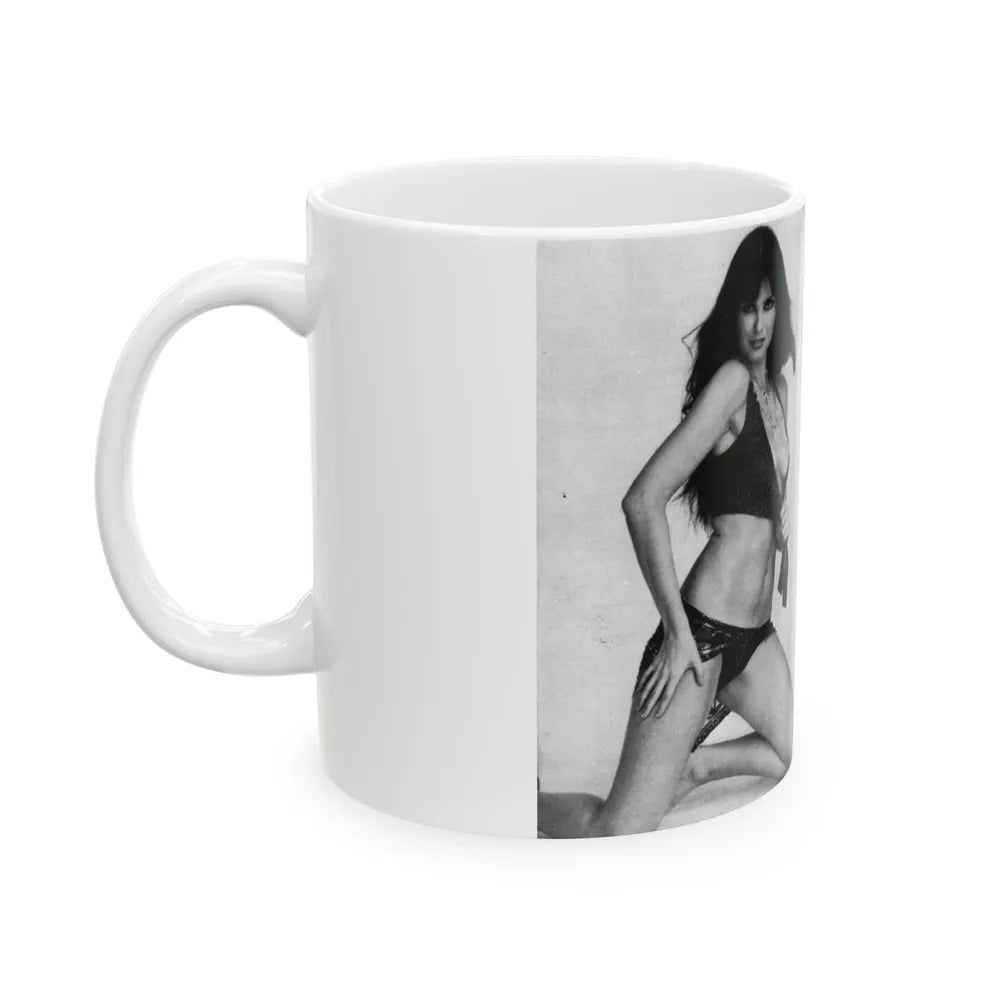 Caroline Munro #219 (Vintage Female Icon) White Coffee Mug-Go Mug Yourself