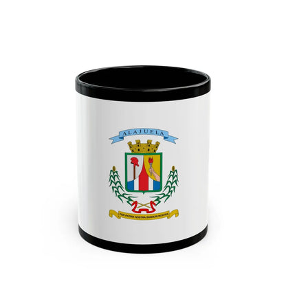 Flag of Alajuela Province Costa Rica - Black Coffee Mug-11oz-Go Mug Yourself