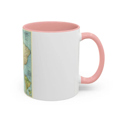 South America (1942) (Map) Accent Coffee Mug-Go Mug Yourself