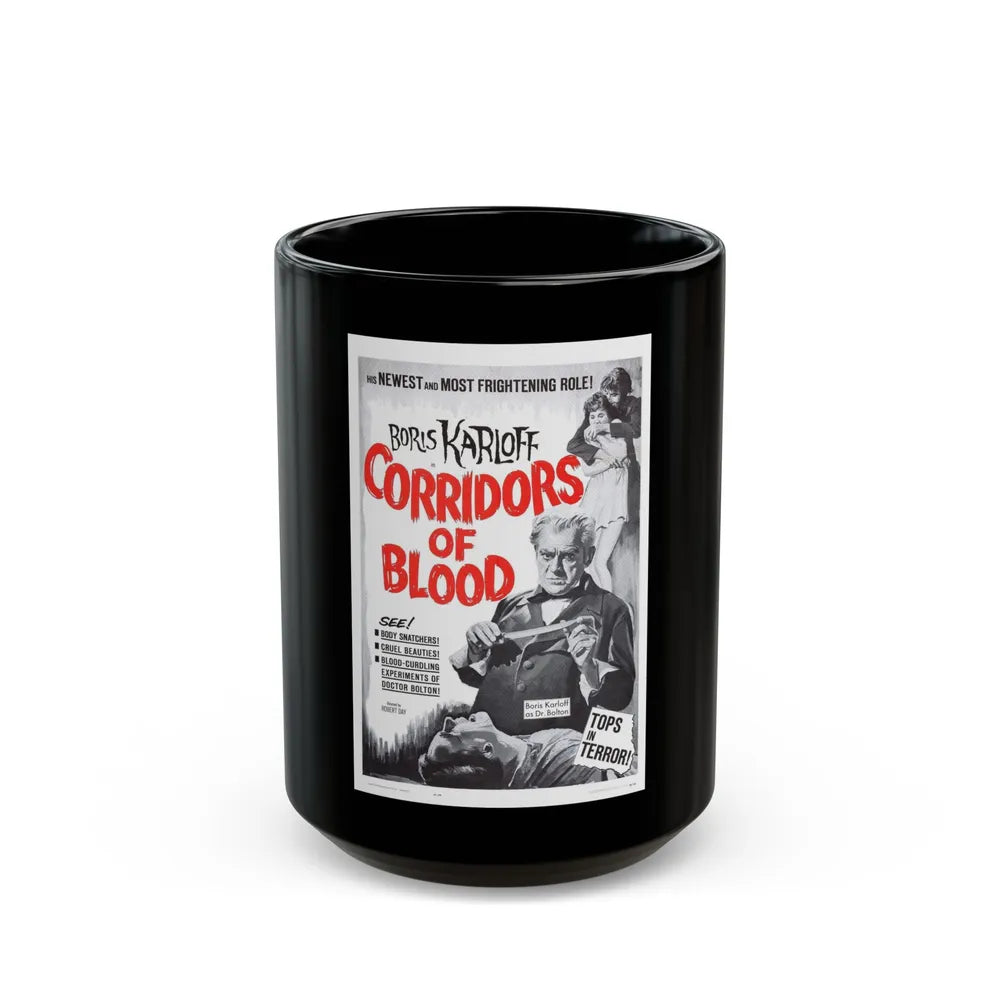 CORRIDORS OF BLOOD (2) 1958 Movie Poster - Black Coffee Mug-15oz-Go Mug Yourself