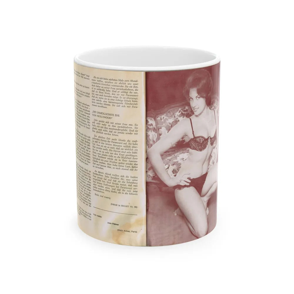 June Palmer #329 (Vintage Female Icon) White Coffee Mug-11oz-Go Mug Yourself