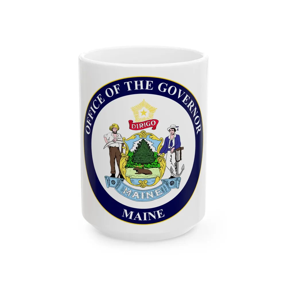 Governor of Maine - White Coffee Mug-15oz-Go Mug Yourself