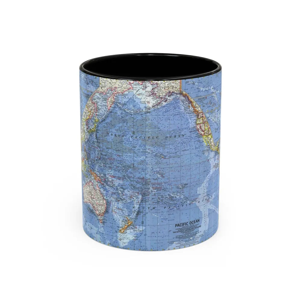 Pacific Ocean (1962) (Map) Accent Coffee Mug-11oz-Black-Go Mug Yourself