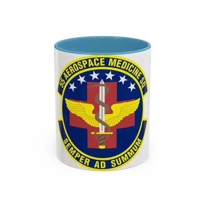 55th Aerospace Medicine Squadron (U.S. Air Force) Accent Coffee Mug 11oz Light Blue - Go Mug Yourself