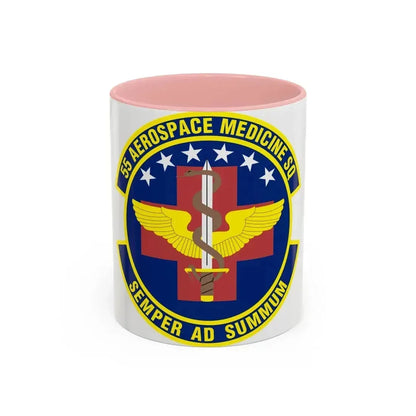 55th Aerospace Medicine Squadron (U.S. Air Force) Accent Coffee Mug 11oz Pink - Go Mug Yourself