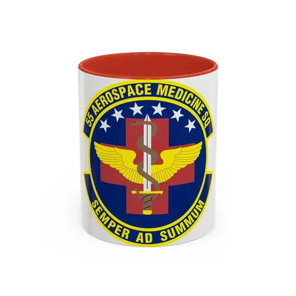 55th Aerospace Medicine Squadron (U.S. Air Force) Accent Coffee Mug 11oz Red - Go Mug Yourself