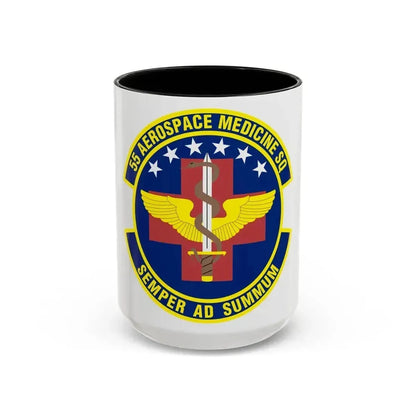 55th Aerospace Medicine Squadron (U.S. Air Force) Accent Coffee Mug 15oz Black - Go Mug Yourself