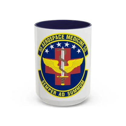 55th Aerospace Medicine Squadron (U.S. Air Force) Accent Coffee Mug 15oz Navy - Go Mug Yourself