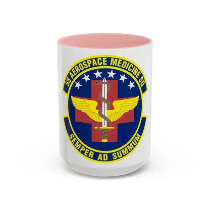 55th Aerospace Medicine Squadron (U.S. Air Force) Accent Coffee Mug 15oz Pink - Go Mug Yourself