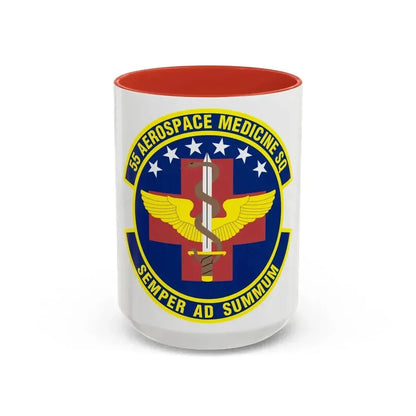 55th Aerospace Medicine Squadron (U.S. Air Force) Accent Coffee Mug 15oz Red - Go Mug Yourself
