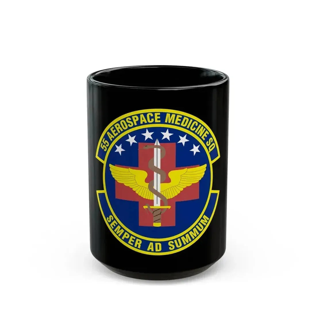 55th Aerospace Medicine Squadron (U.S. Air Force) Black Coffee Mug 15oz - Go Mug Yourself