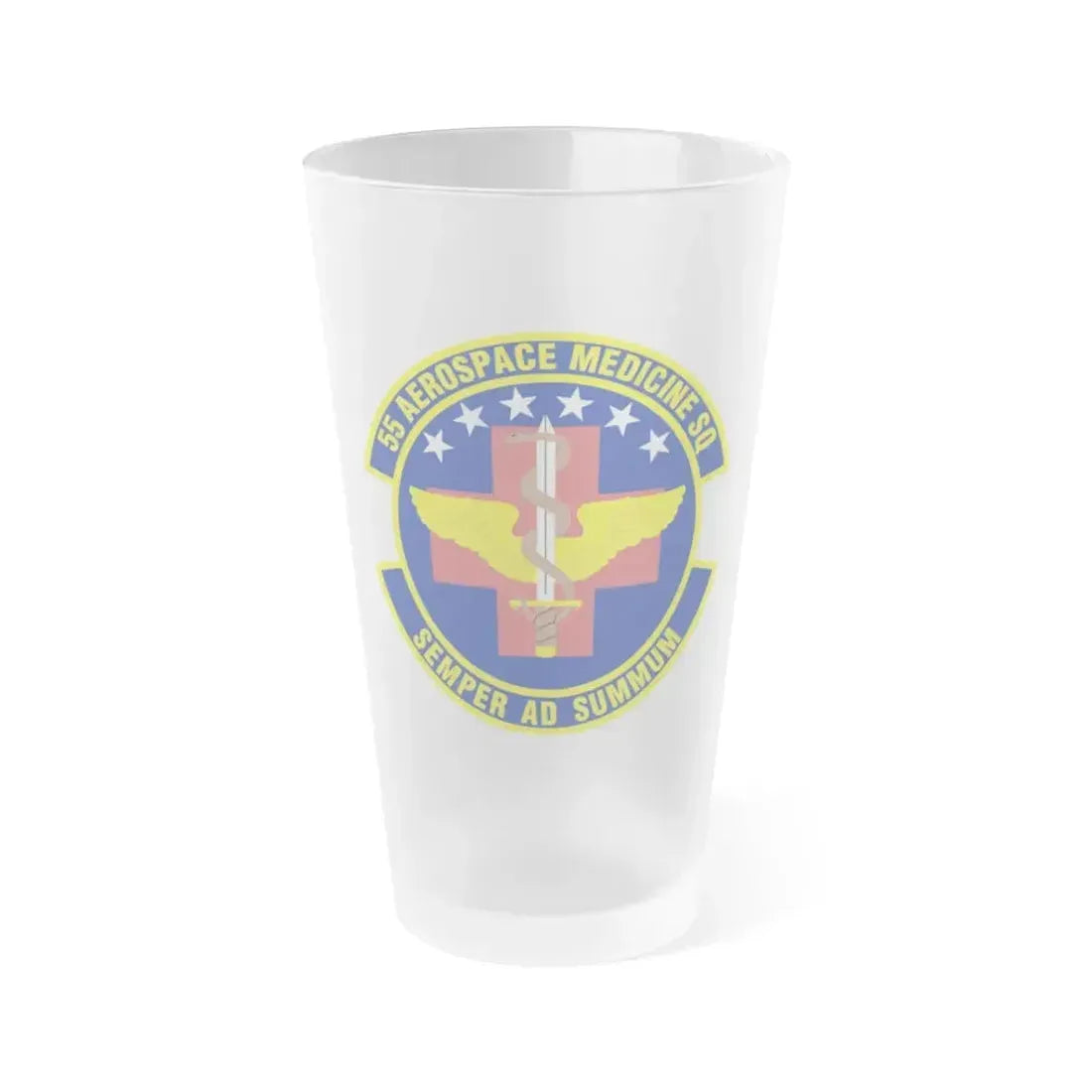 55th Aerospace Medicine Squadron (U.S. Air Force) Frosted Pint Glass 16oz 16oz Frosted - Go Mug Yourself
