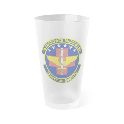 55th Aerospace Medicine Squadron (U.S. Air Force) Frosted Pint Glass 16oz 16oz Frosted - Go Mug Yourself