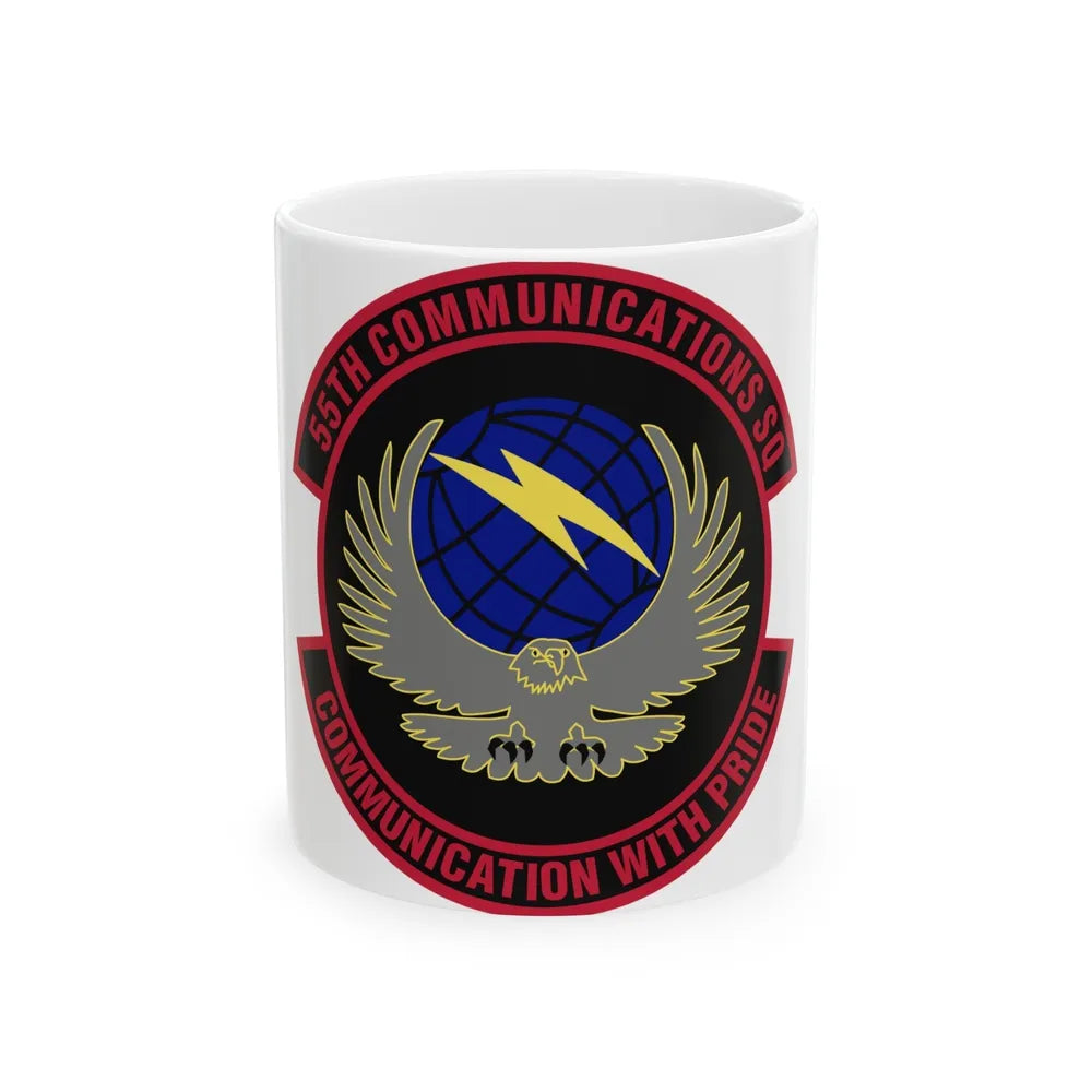 55th Communications Squadron (U.S. Air Force) White Coffee Mug-11oz-Go Mug Yourself