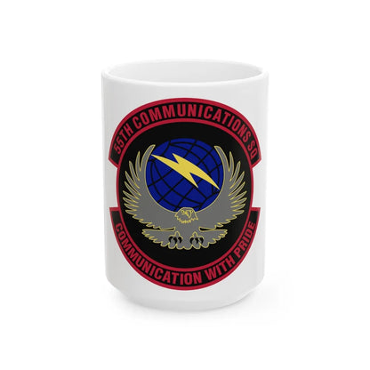 55th Communications Squadron (U.S. Air Force) White Coffee Mug-15oz-Go Mug Yourself