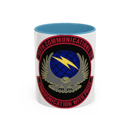 55th Communications Squadron (U.S. Air Force) Accent Coffee Mug 11oz Light Blue - Go Mug Yourself