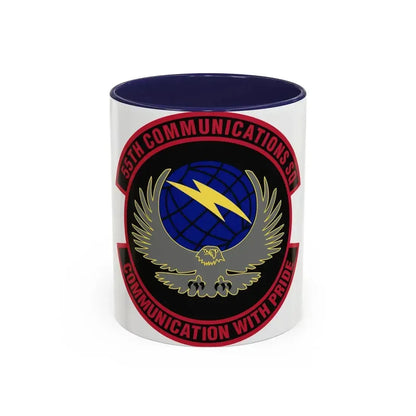 55th Communications Squadron (U.S. Air Force) Accent Coffee Mug 11oz Navy - Go Mug Yourself