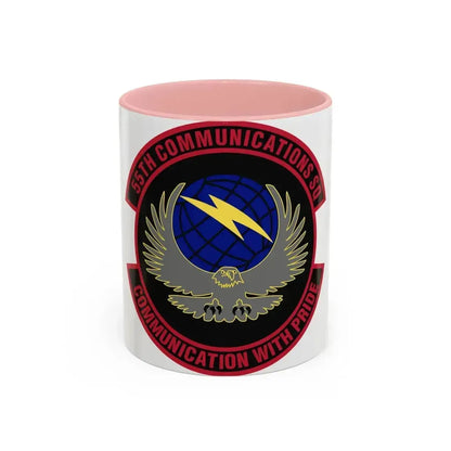 55th Communications Squadron (U.S. Air Force) Accent Coffee Mug 11oz Pink - Go Mug Yourself