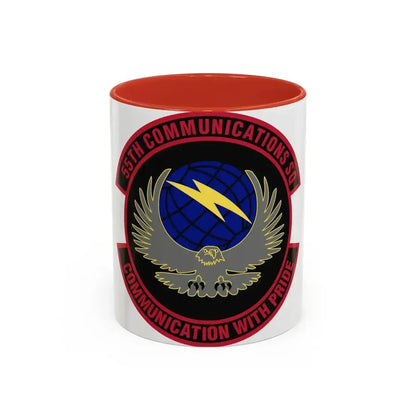 55th Communications Squadron (U.S. Air Force) Accent Coffee Mug 11oz Red - Go Mug Yourself