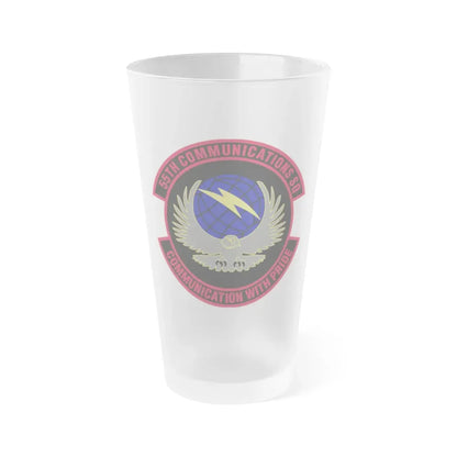 55th Communications Squadron (U.S. Air Force) Frosted Pint Glass 16oz Default Title - Go Mug Yourself