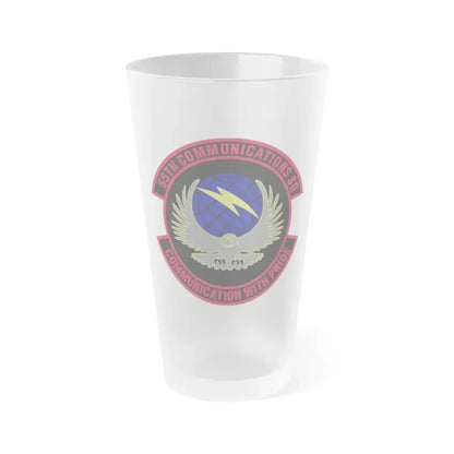 55th Communications Squadron (U.S. Air Force) Frosted Pint Glass 16oz Default Title - Go Mug Yourself