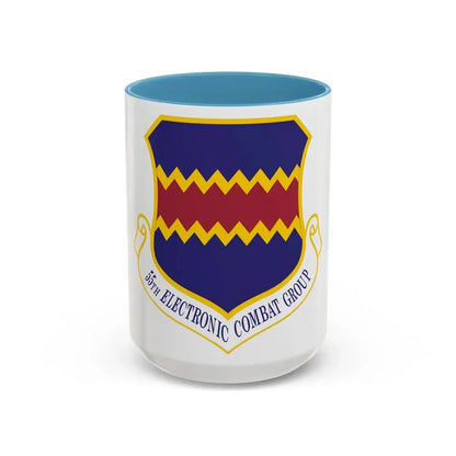 55th Electronic Combat Group (U.S. Air Force) Accent Coffee Mug 15oz Light Blue - Go Mug Yourself