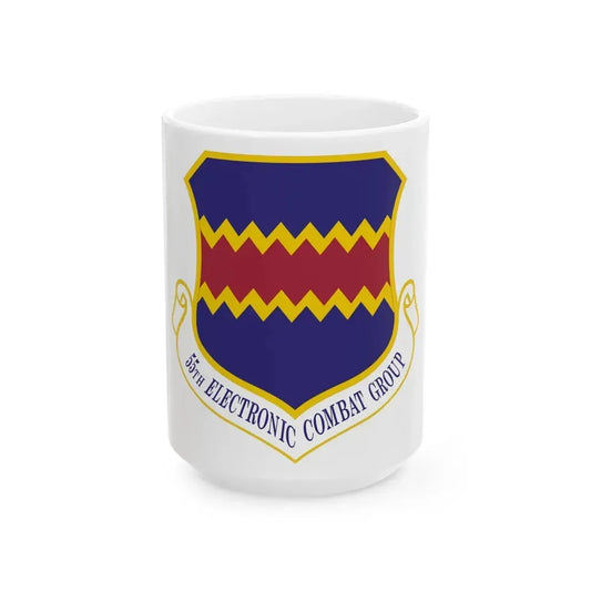 55th Electronic Combat Group (U.S. Air Force) White Coffee Mug 15oz - Go Mug Yourself