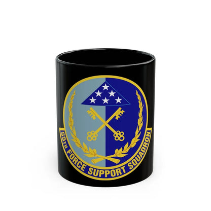 55th Force Support Squadron (U.S. Air Force) Black Coffee Mug-11oz-Go Mug Yourself