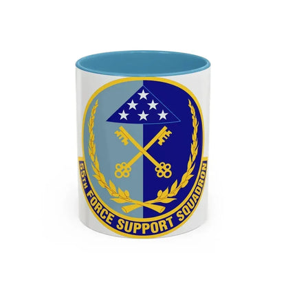 55th Force Support Squadron (U.S. Air Force) Accent Coffee Mug 11oz Light Blue - Go Mug Yourself