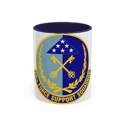 55th Force Support Squadron (U.S. Air Force) Accent Coffee Mug 11oz Navy - Go Mug Yourself