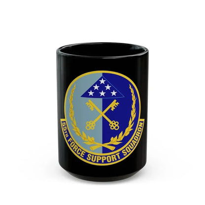 55th Force Support Squadron (U.S. Air Force) Black Coffee Mug 15oz - Go Mug Yourself