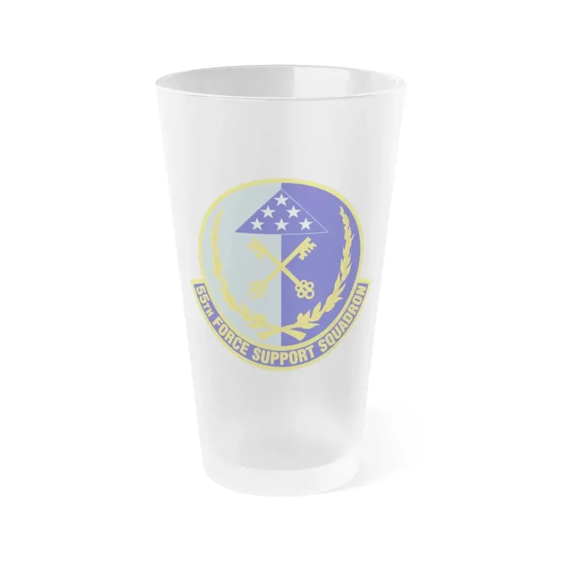 55th Force Support Squadron (U.S. Air Force) Frosted Pint Glass 16oz Default Title - Go Mug Yourself