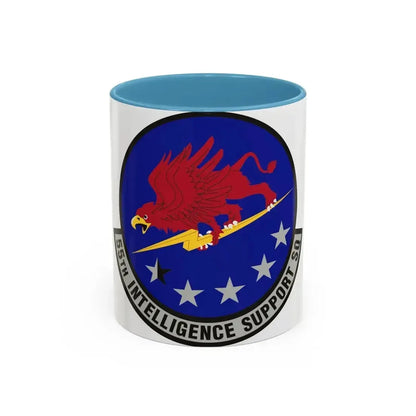 55th Intelligence Support Squadron (U.S. Air Force) Accent Coffee Mug 11oz Light Blue - Go Mug Yourself