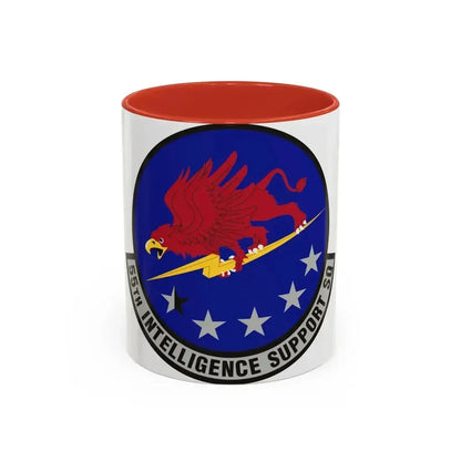 55th Intelligence Support Squadron (U.S. Air Force) Accent Coffee Mug 11oz Red - Go Mug Yourself