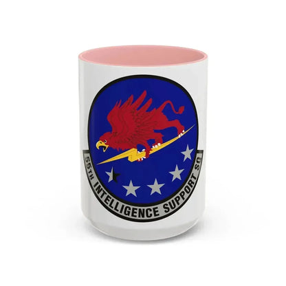 55th Intelligence Support Squadron (U.S. Air Force) Accent Coffee Mug 15oz Pink - Go Mug Yourself