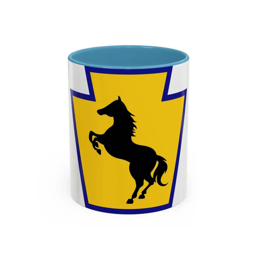 55th Maneuver Enhancement Brigade (U.S. Army) Accent Coffee Mug 11oz Light Blue - Go Mug Yourself